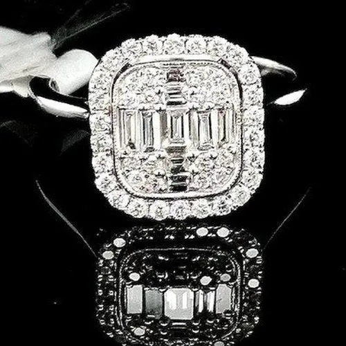 Cluster Engagement Ring .62ct