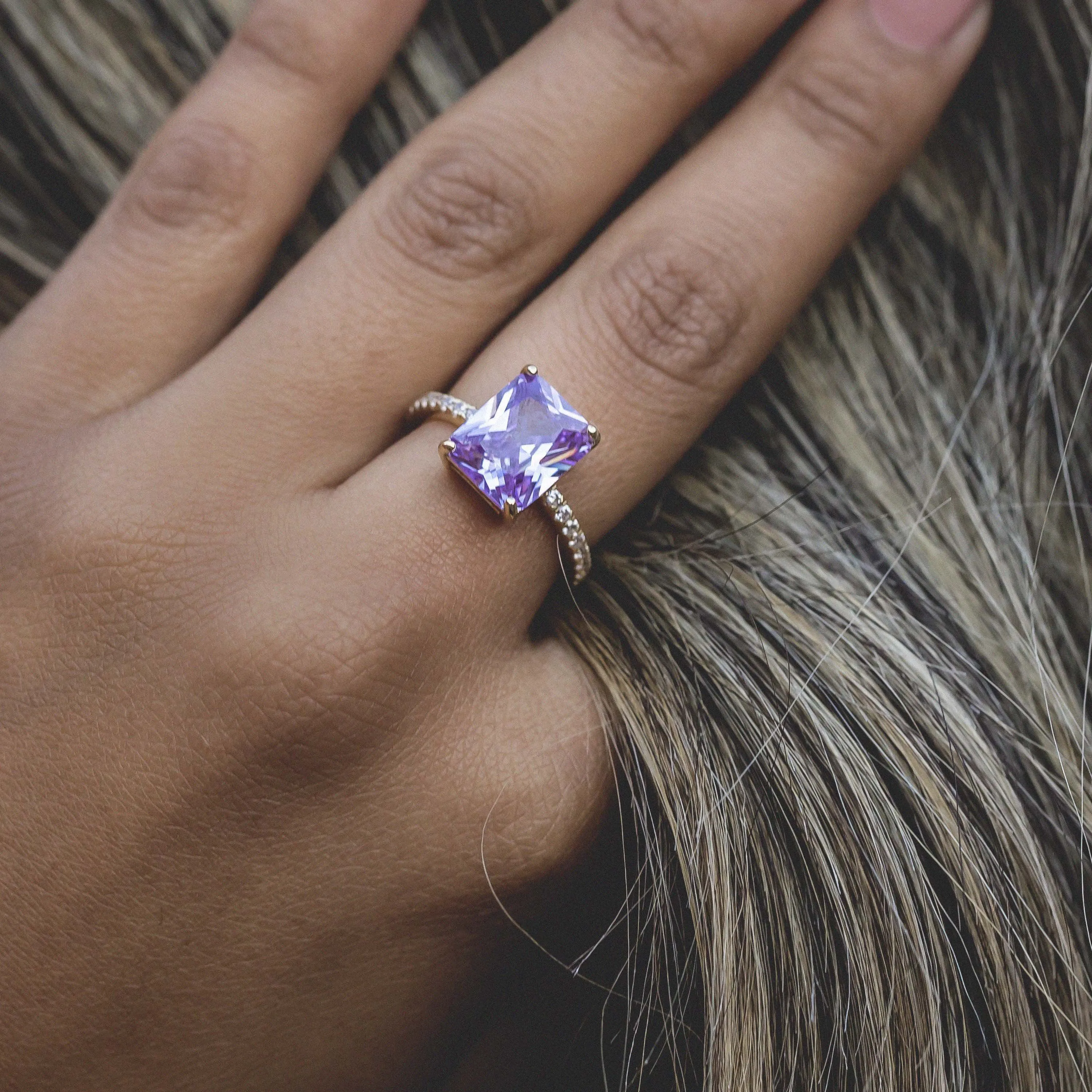 Cocktail Ring in Purple