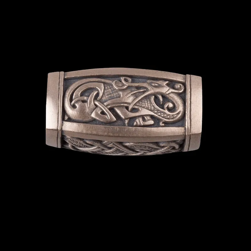 Colgante de cuentas vikingas de bronce hecho a mano
