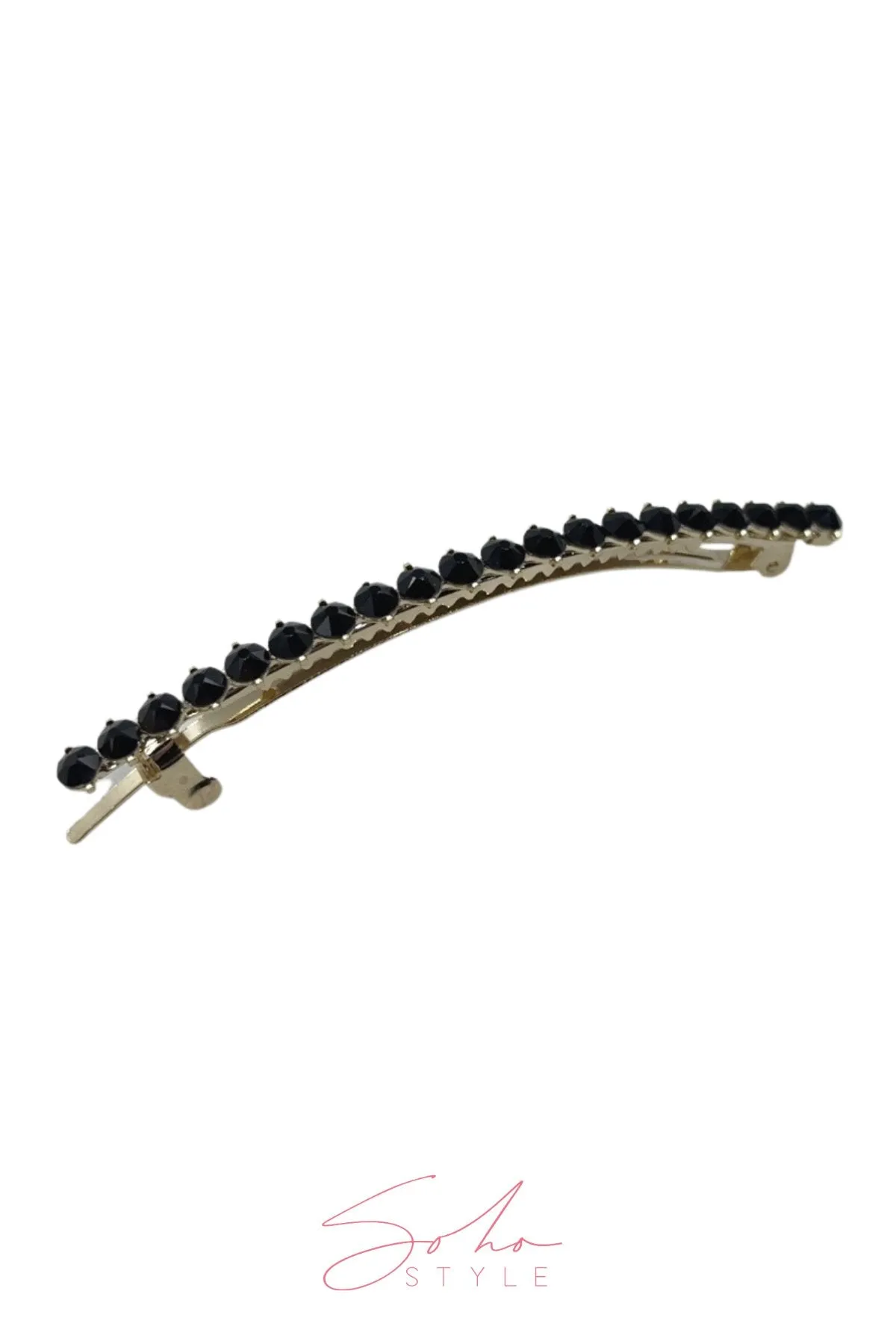 Crystal Long Slender Hair Barrette Clip