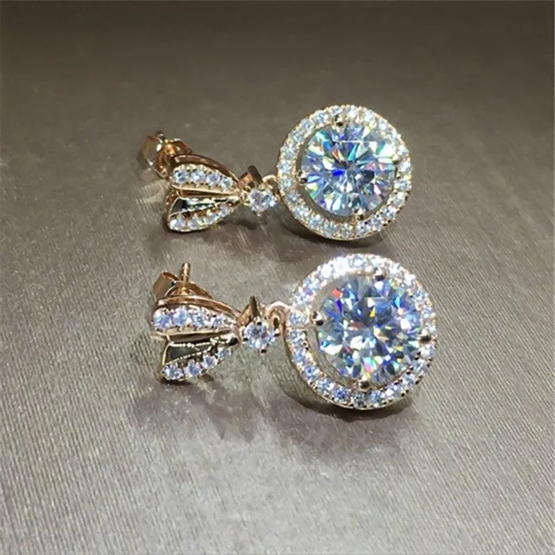 Dangling Round Earrings