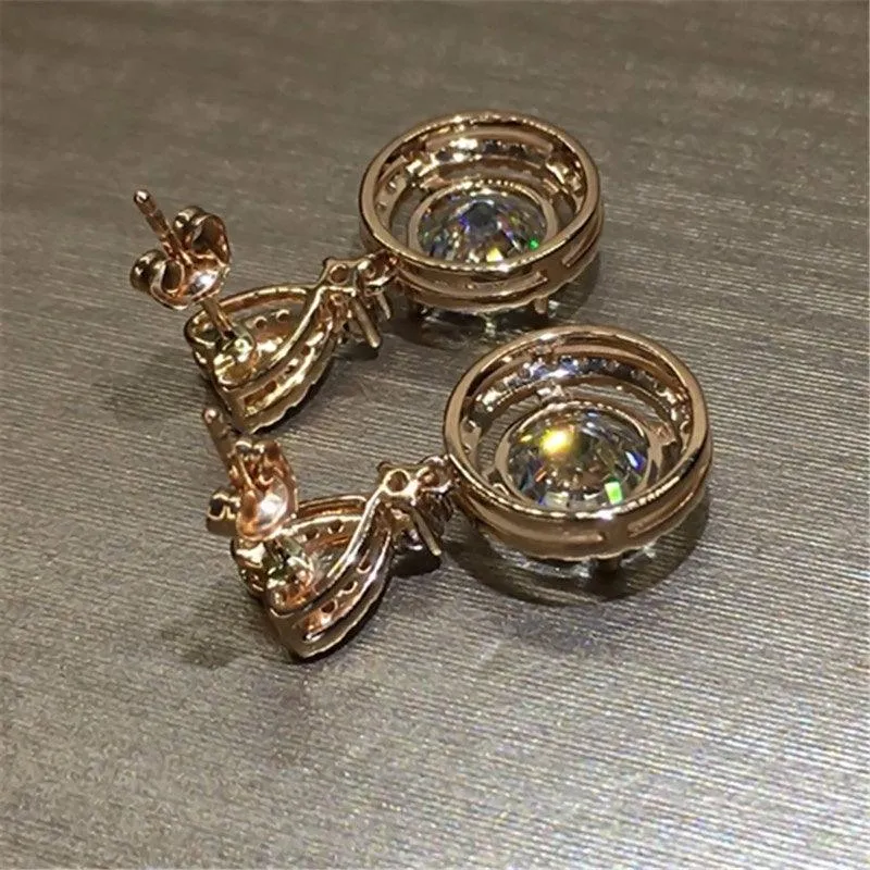 Dangling Round Earrings