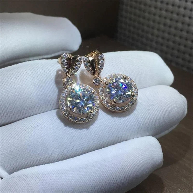 Dangling Round Earrings