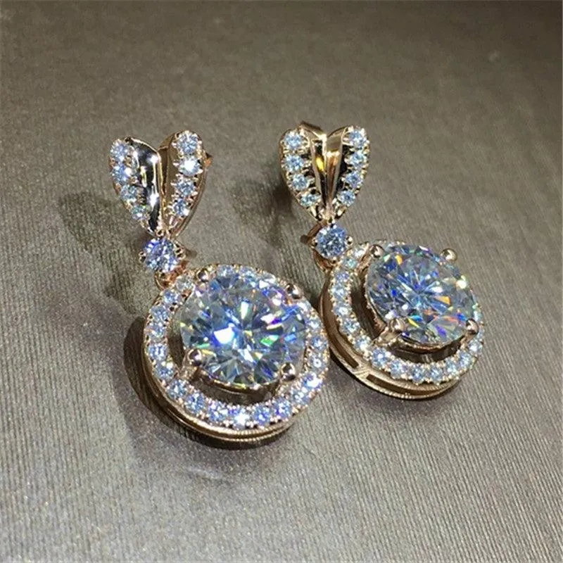 Dangling Round Earrings