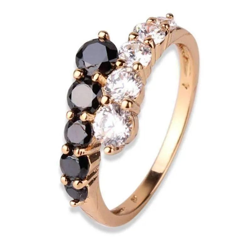 Date at Eight 1.3ct Black and White CZ Cocktail Ring