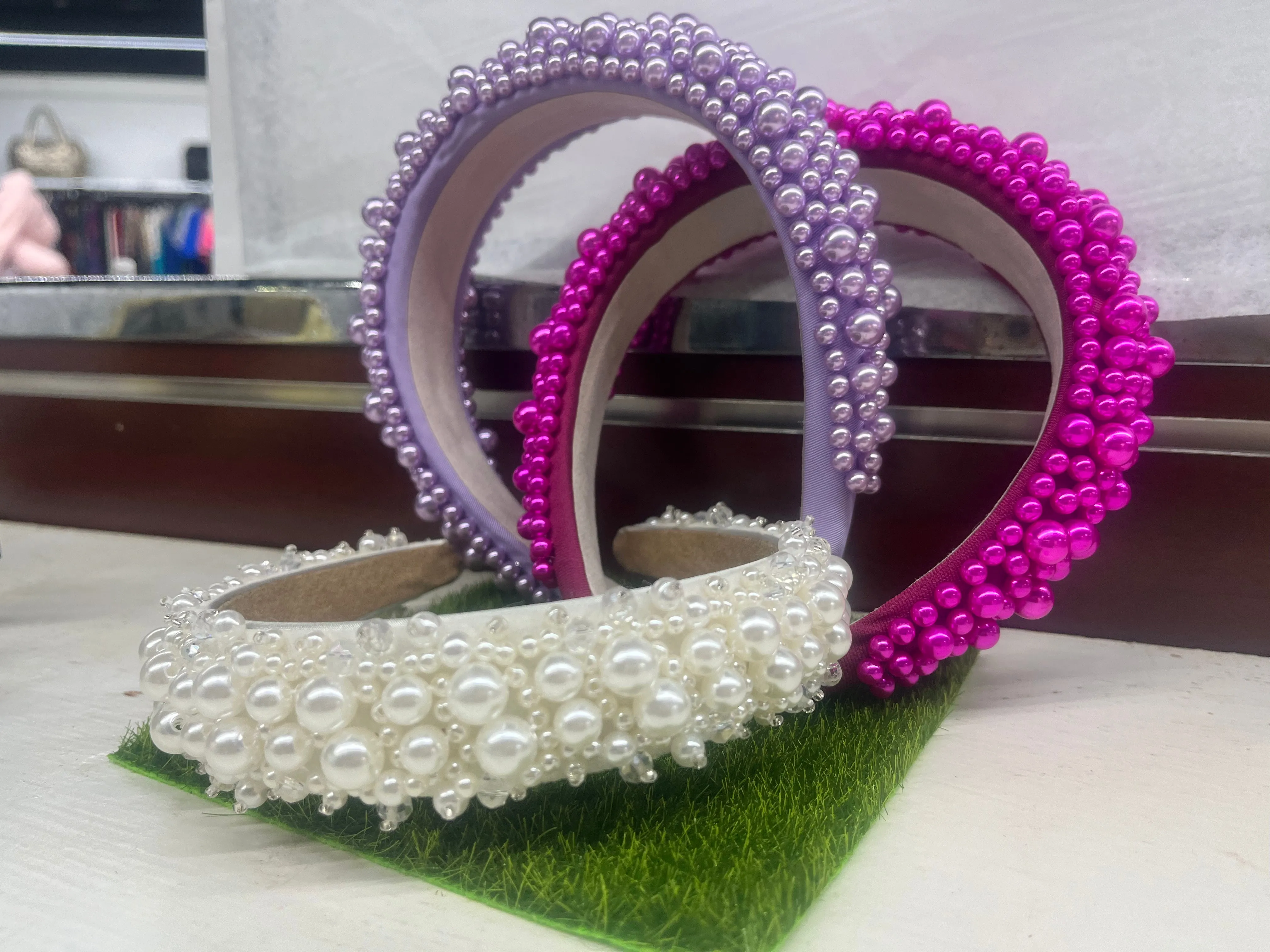 Designer Pearl Beaded Headband