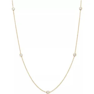 Diamond By The Yard Necklace .25 Carat Yellow Gold