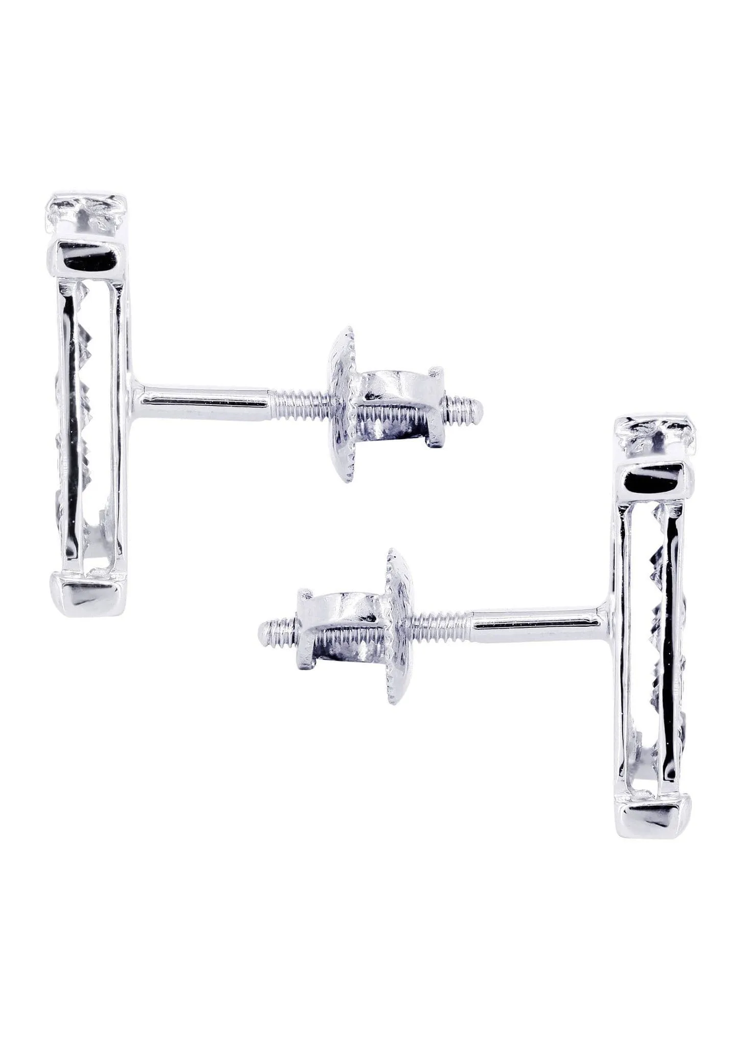 Diamond Earrings For Men | 0.67 Carats 14K White Gold