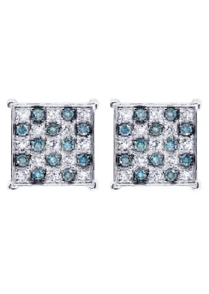 Diamond Earrings For Men | 0.67 Carats 14K White Gold