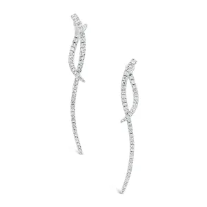 Diamond Intertwined Drip Earrings