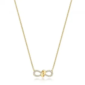 Diamond Jewellery 18CT Gold Diamond Bow Necklace NDQ121