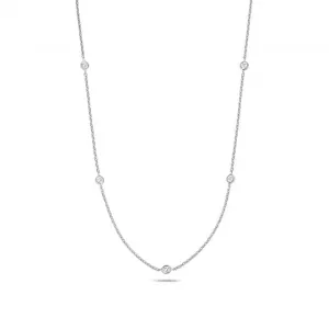 Diamond Jewellery 9ct White Gold Diamond Necklace ND103W
