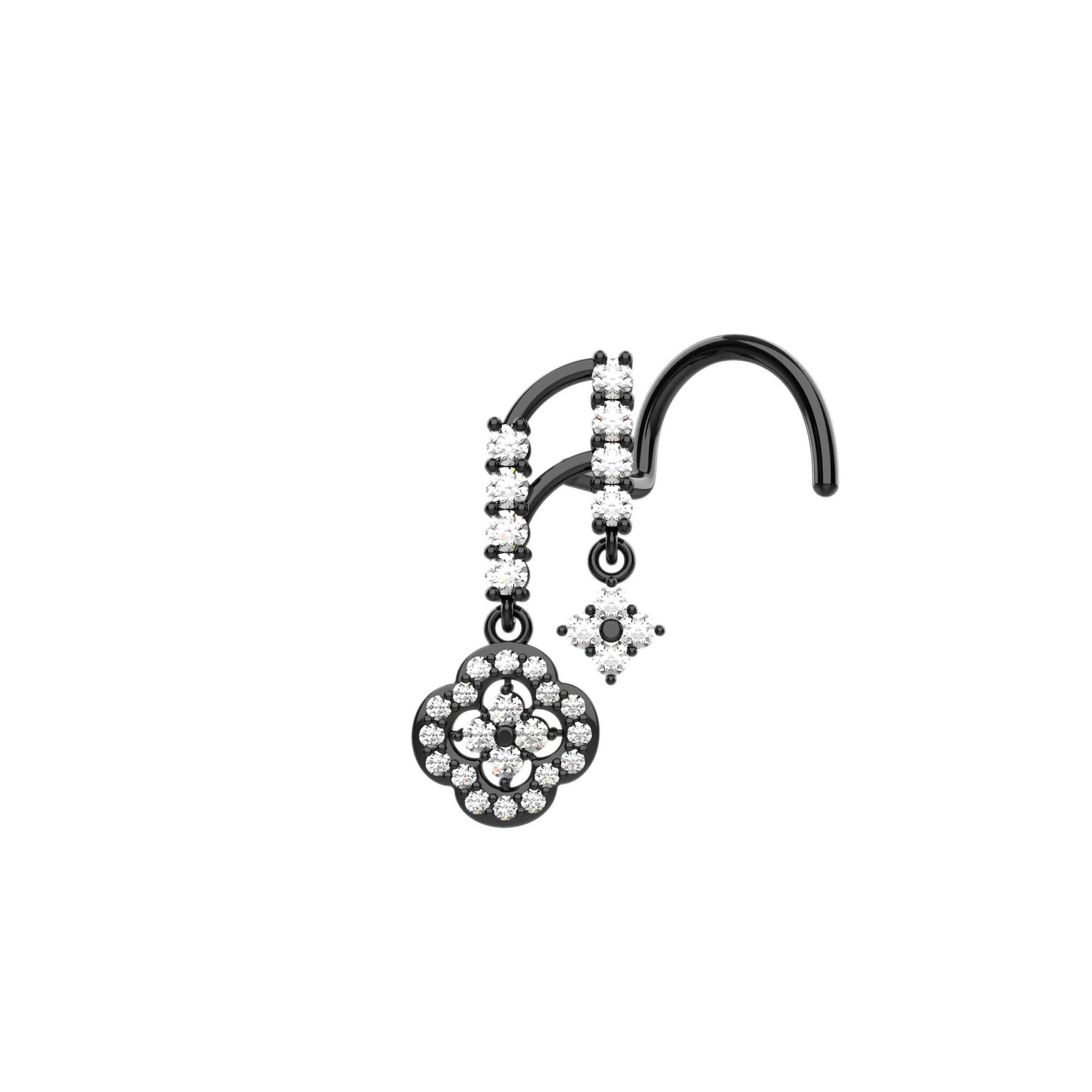Diamond Nose Ring & Gold Nose Stud – Nose Piercing Jewelry