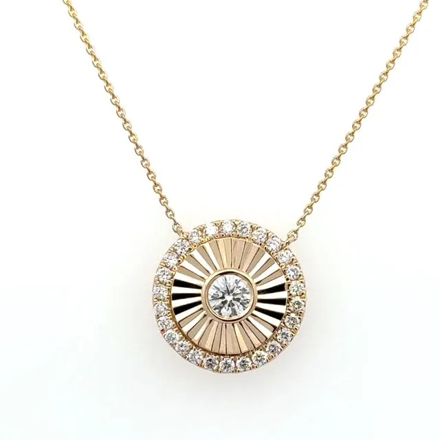 Diamond Sunburst Necklace