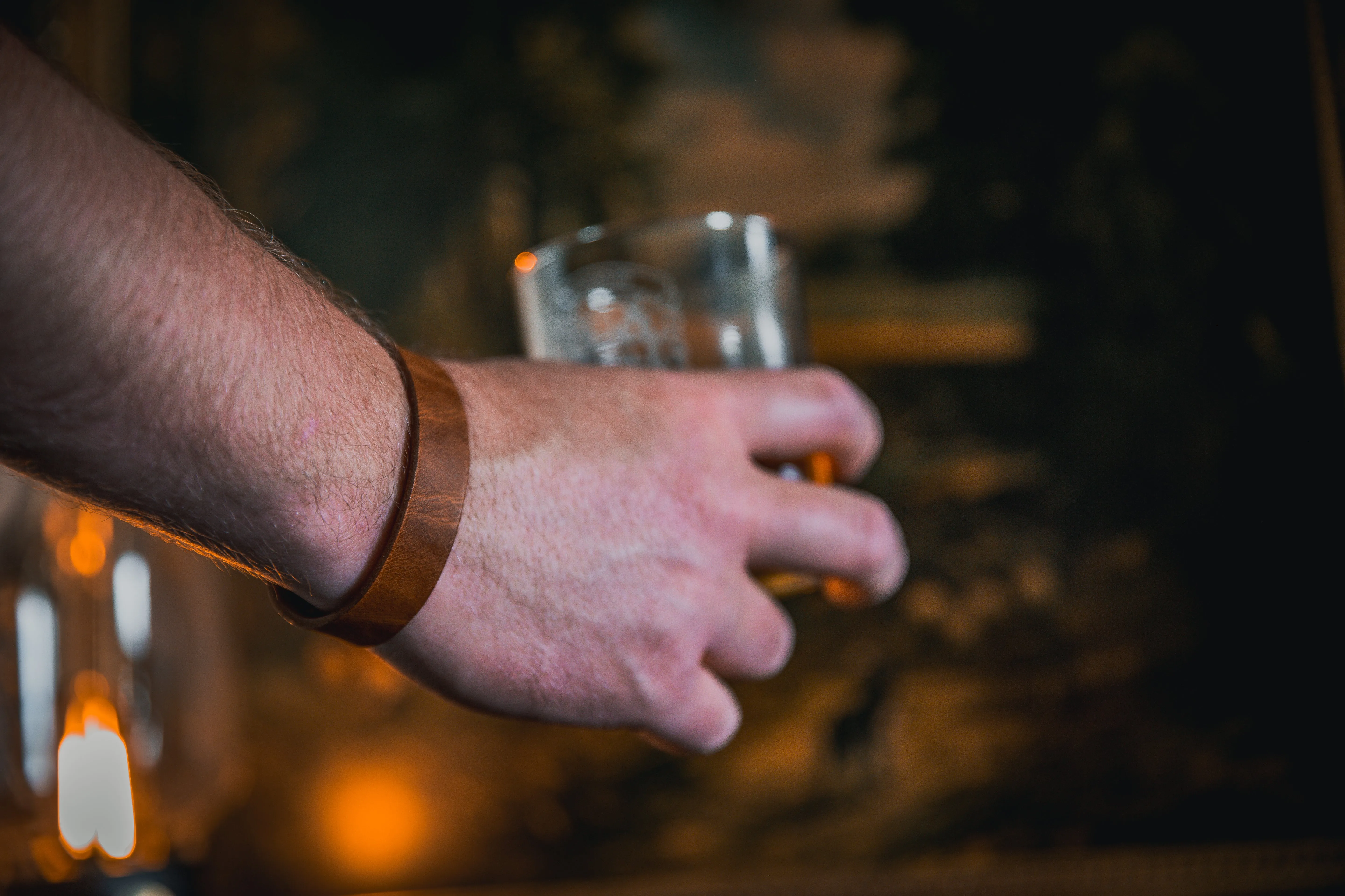 Double Stud Leather Bracelet