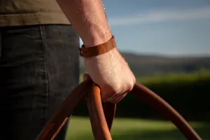 Double Stud Leather Bracelet