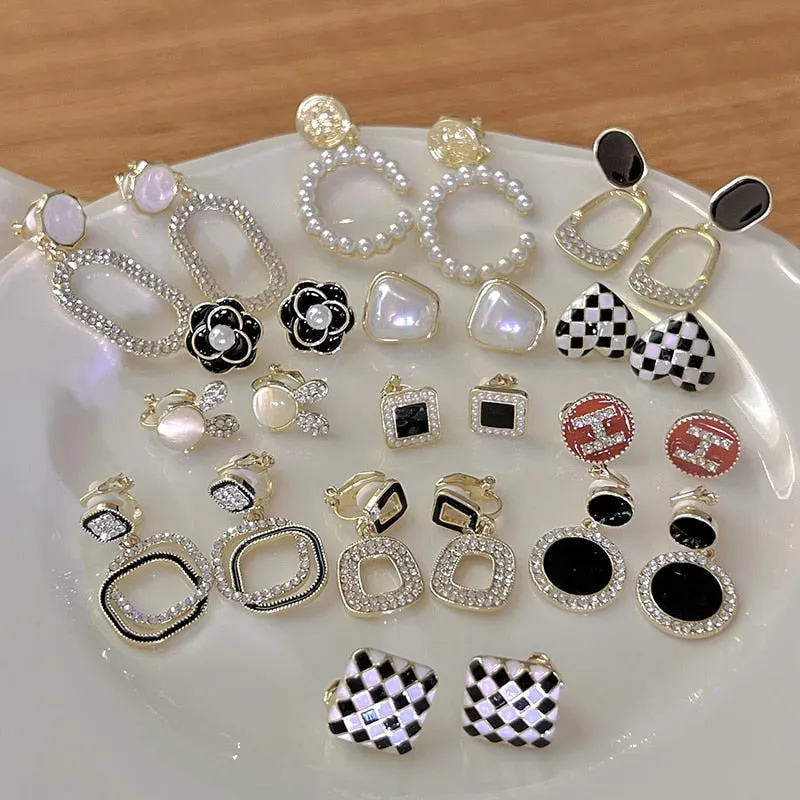 Earrings with Clips Without Holes Korean Style Ear Rings for Women Luxury Women Jewellery 2022 Fake Ear Piercing Trend Gift 2022