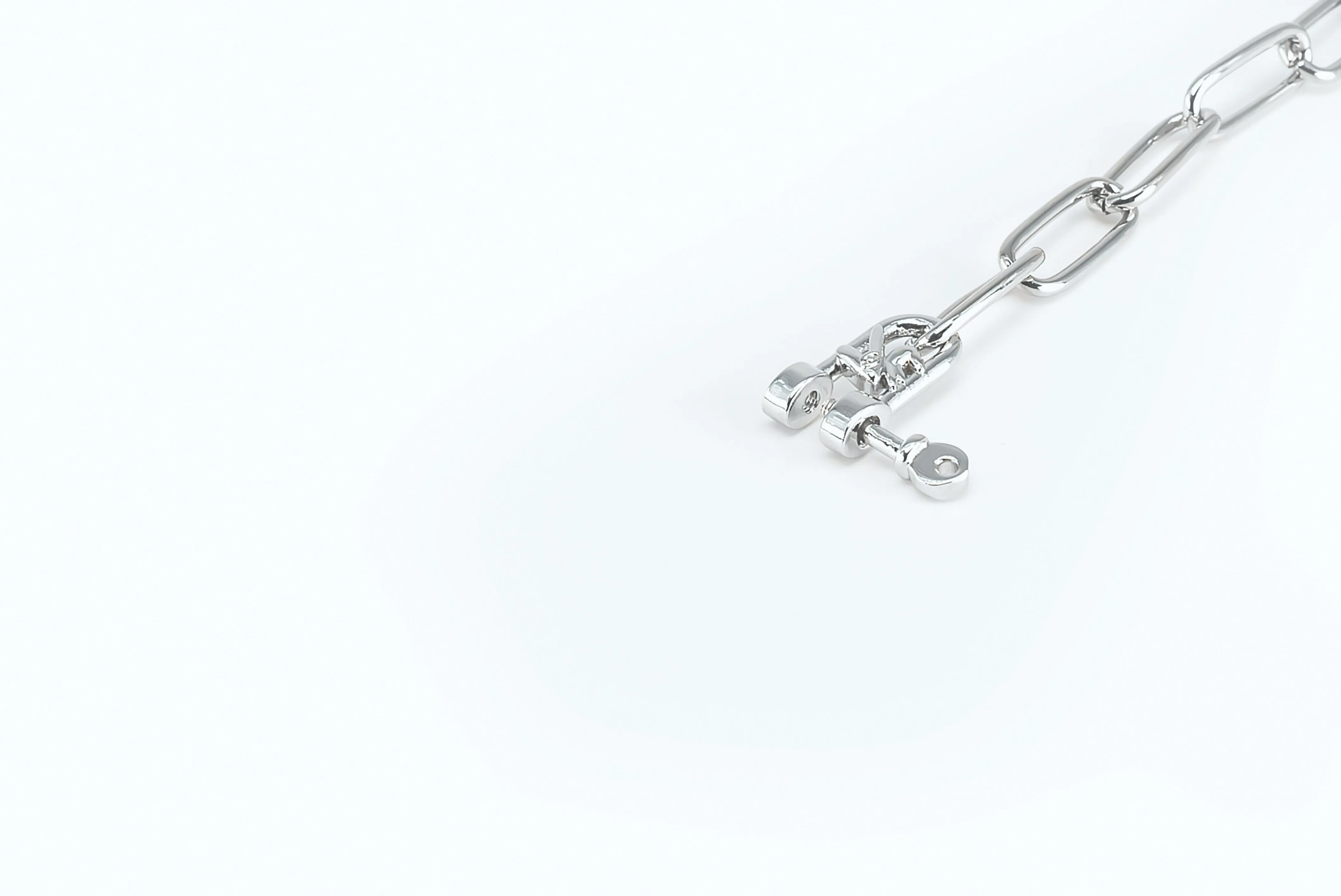 Electro Signature Chain Bracelet Silver Violet