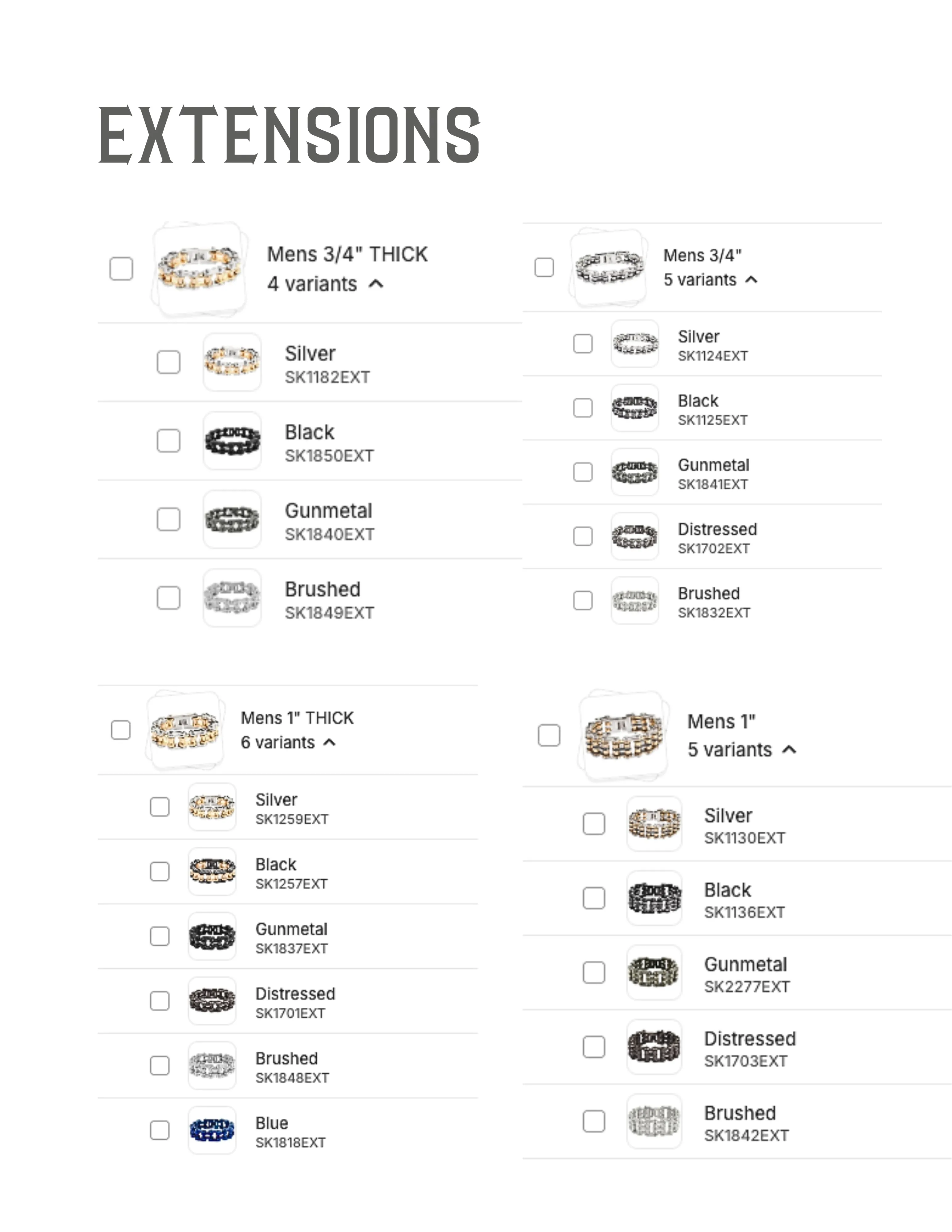 Extension Clasp (LIMIT 5 EACH STYLE)