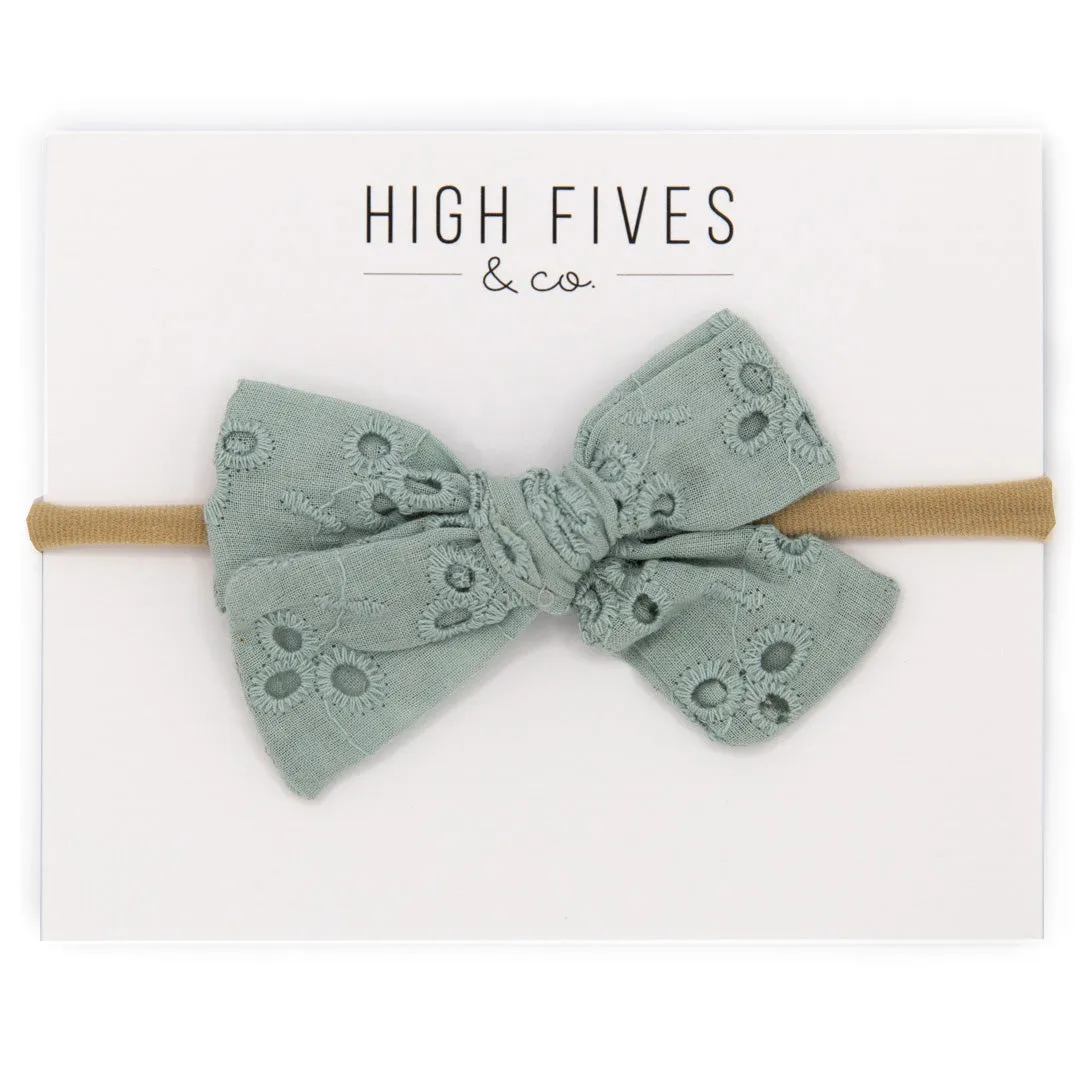 Eyelet Bow Nylon Headband