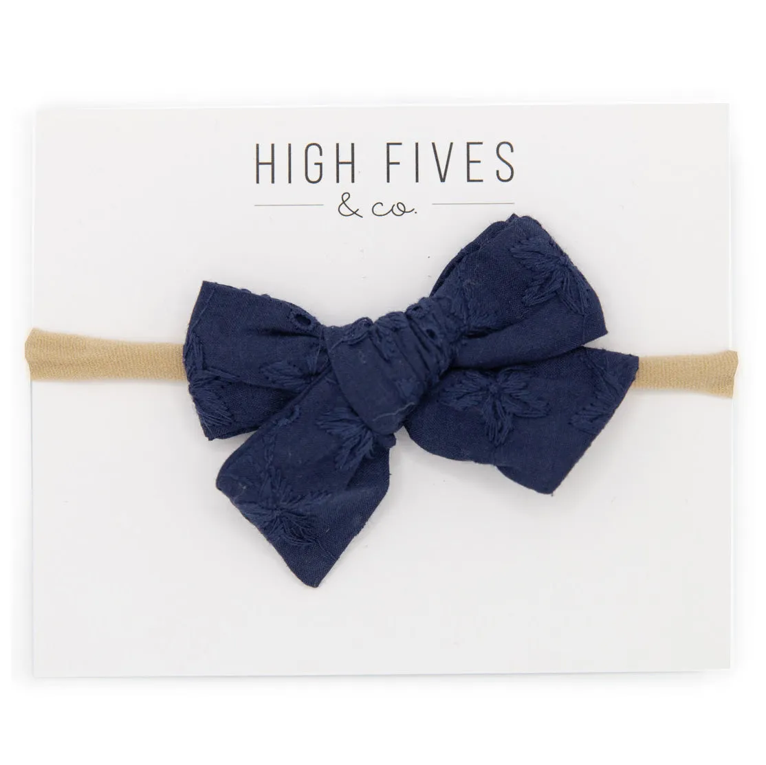 Eyelet Bow Nylon Headband