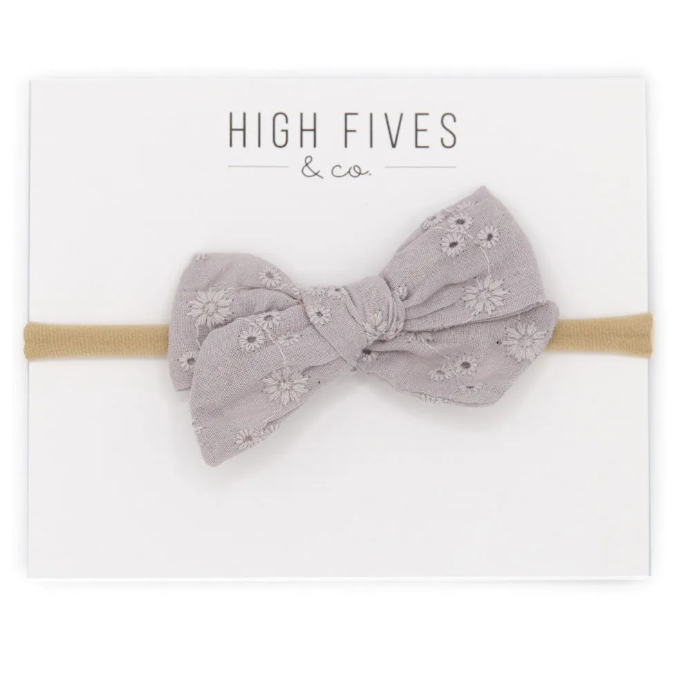 Eyelet Bow Nylon Headband