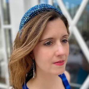 Festival Headband Blue Sparkly Hair Band