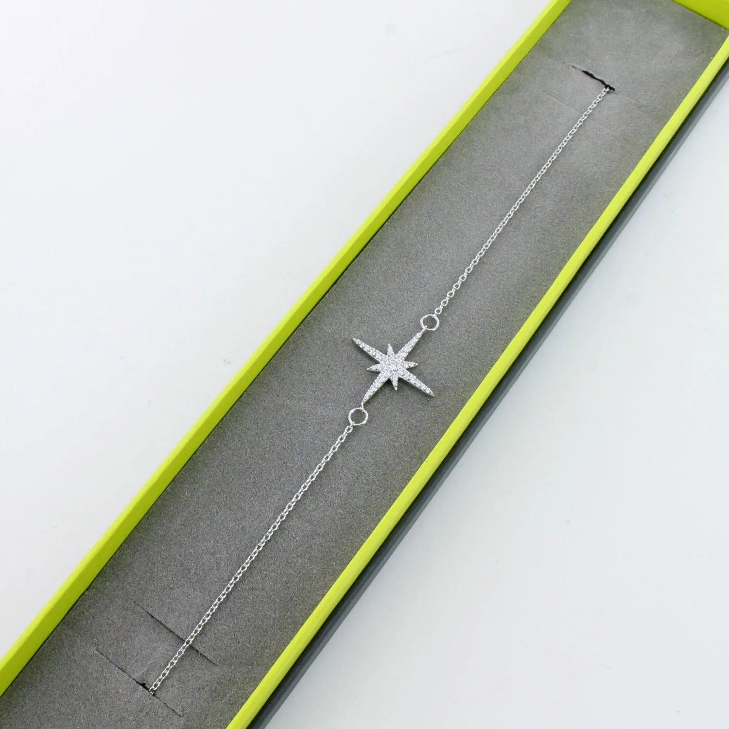 Follow that Star Sterling Silver and Pavé Bracelet