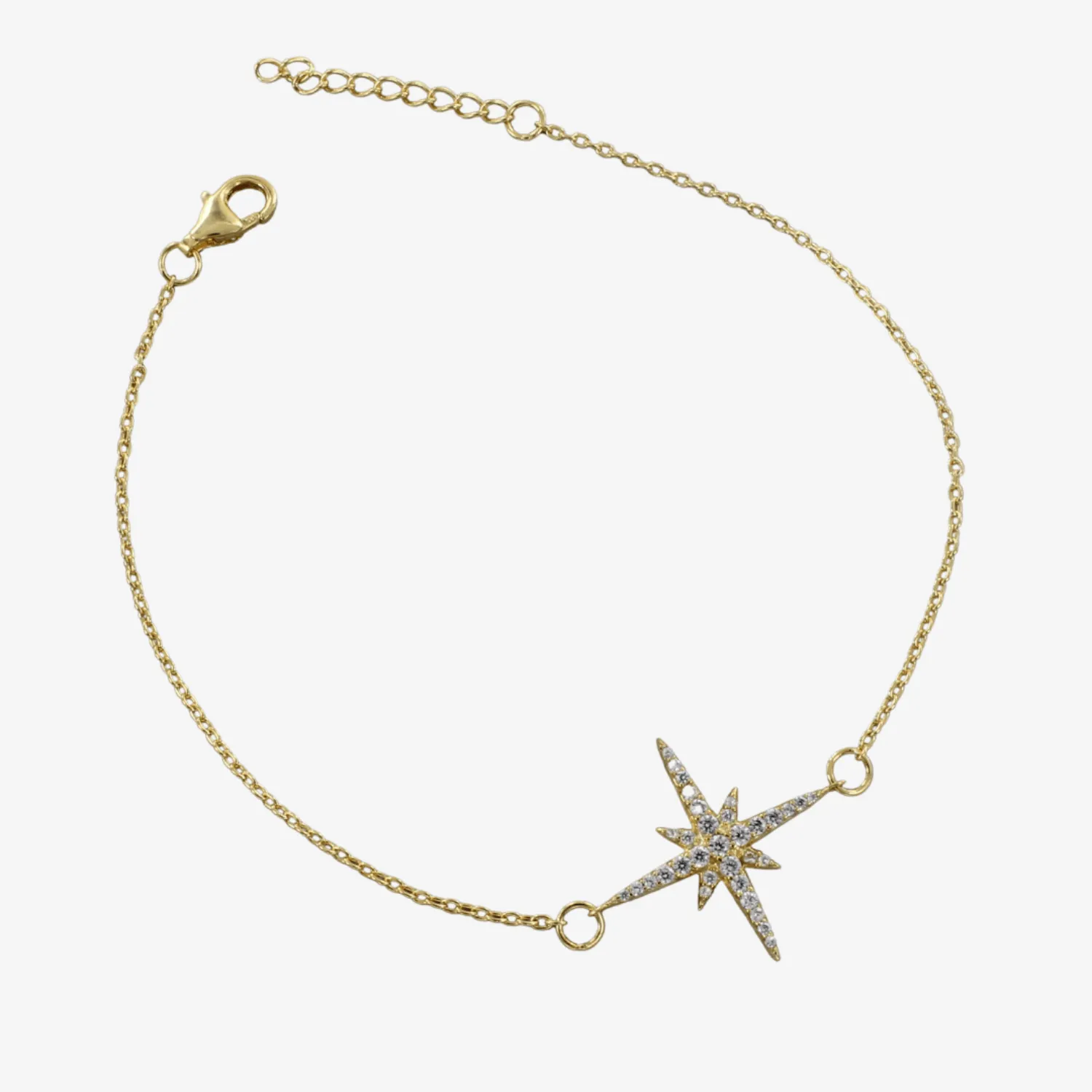 Follow that Star Sterling Silver and Pavé Bracelet