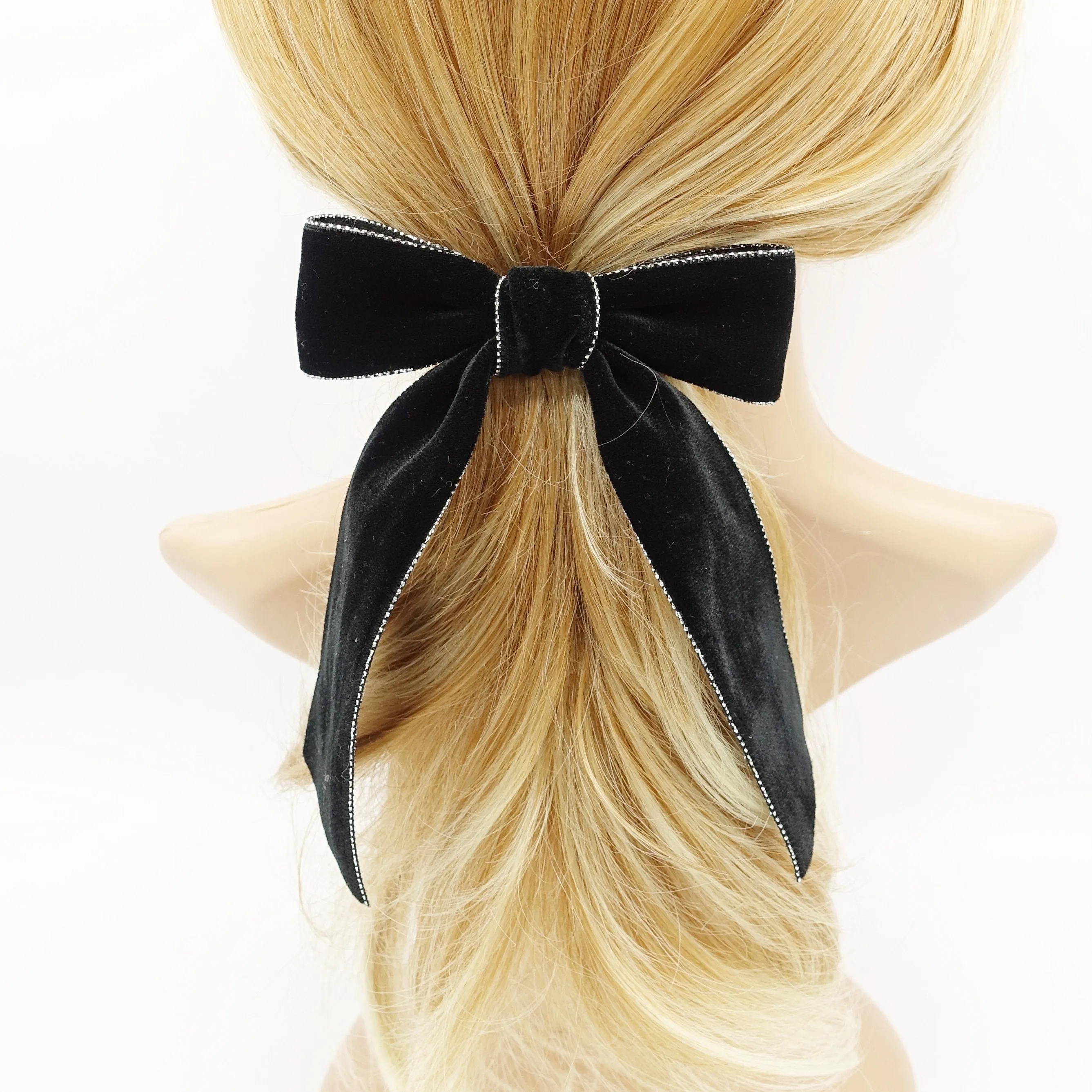 glittering edge velvet hair bow  VS-202704