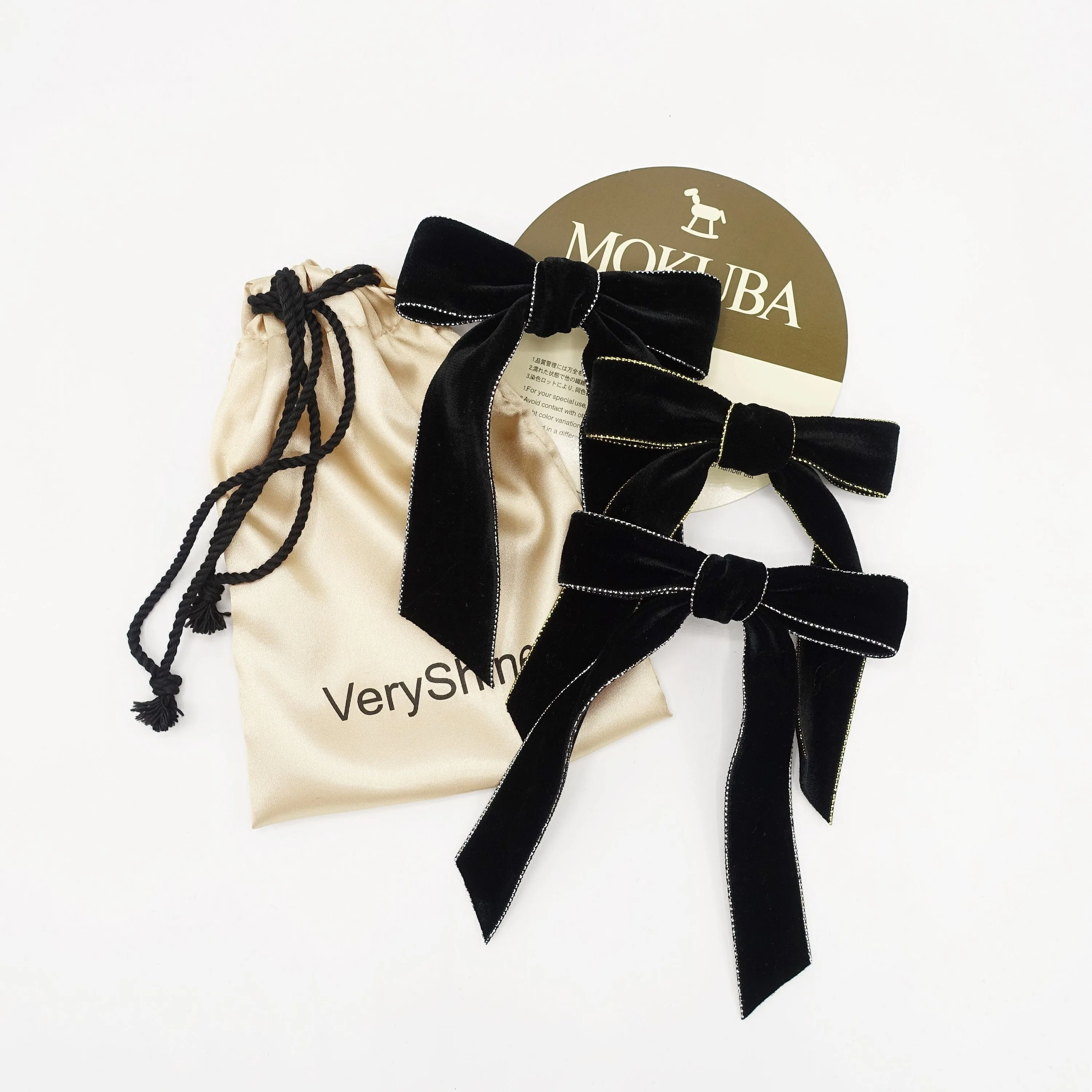 glittering edge velvet hair bow  VS-202704