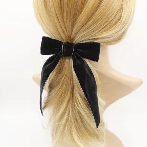 glittering edge velvet hair bow  VS-202704