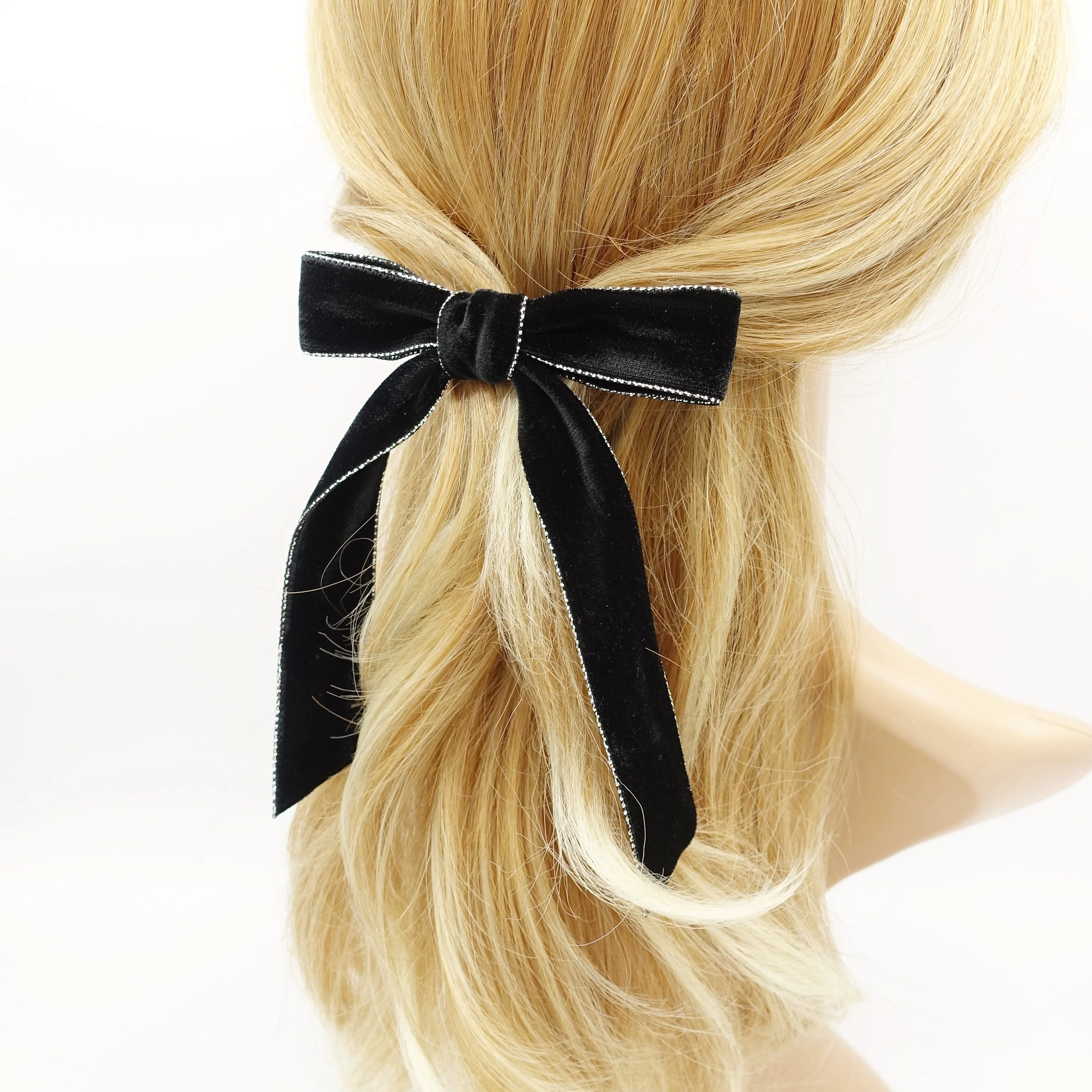 glittering edge velvet hair bow  VS-202704