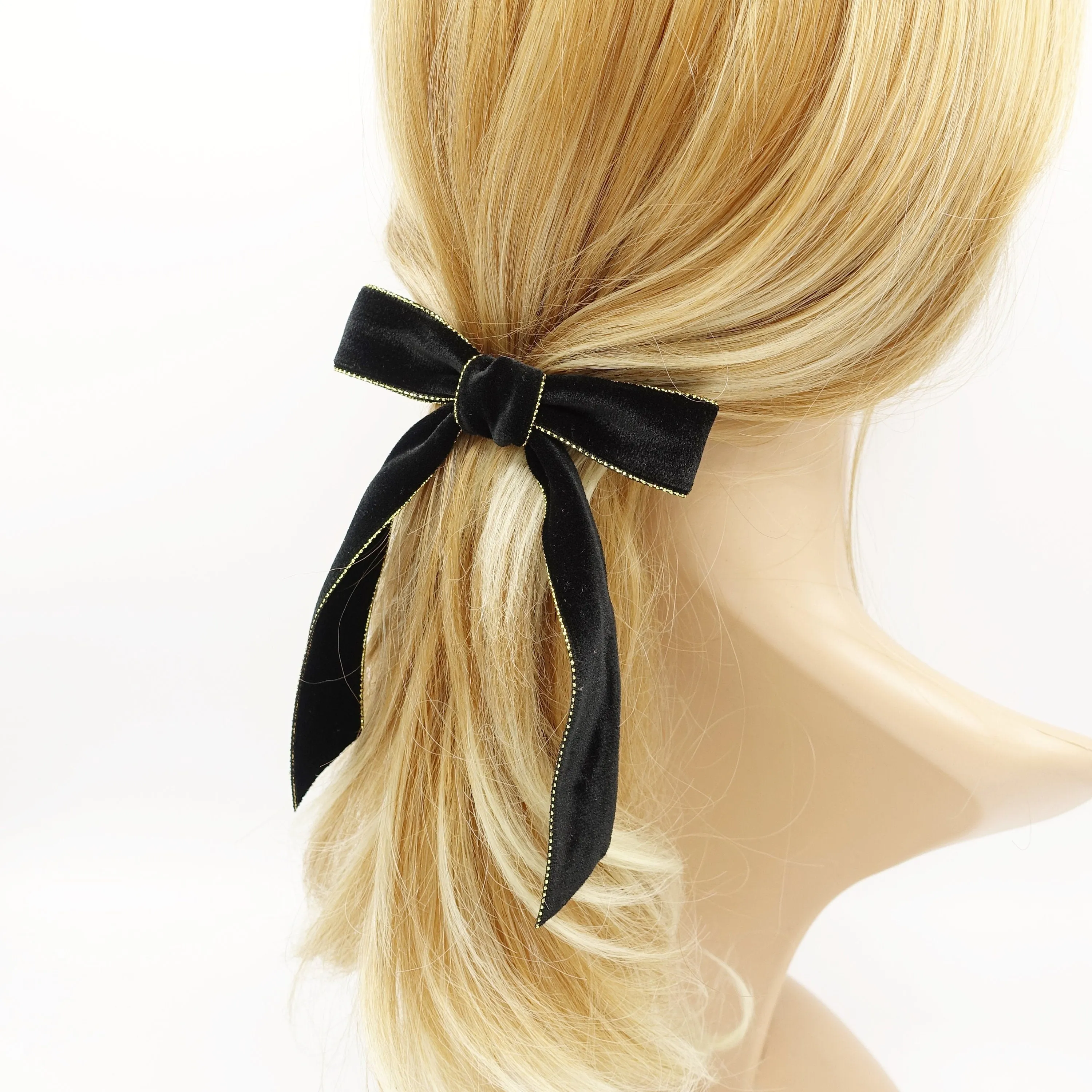 glittering edge velvet hair bow  VS-202704