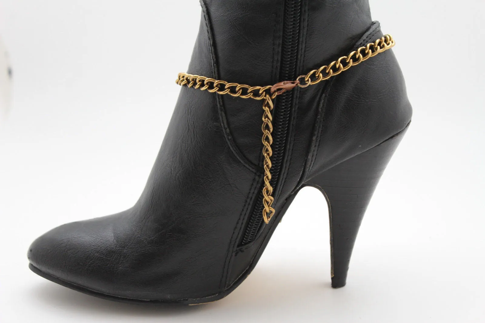 Gold Metal Boot Chain Bracelet Fat Buddha India Anklet Bohemian Shoe Charm Women