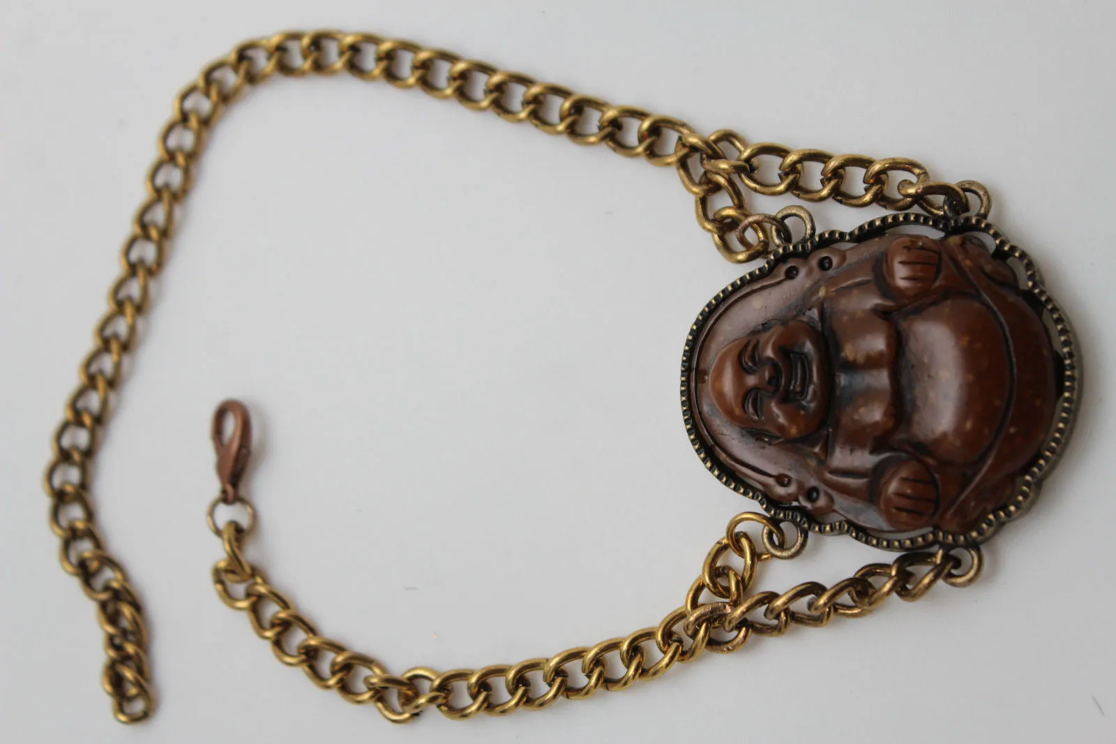 Gold Metal Boot Chain Bracelet Fat Buddha India Anklet Bohemian Shoe Charm Women