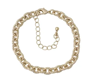 Gold Sparkle Chain Link Bracelet