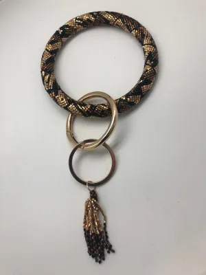 Golden Tassel Seed Bead Key Keeper Bracelet - Fair Trade