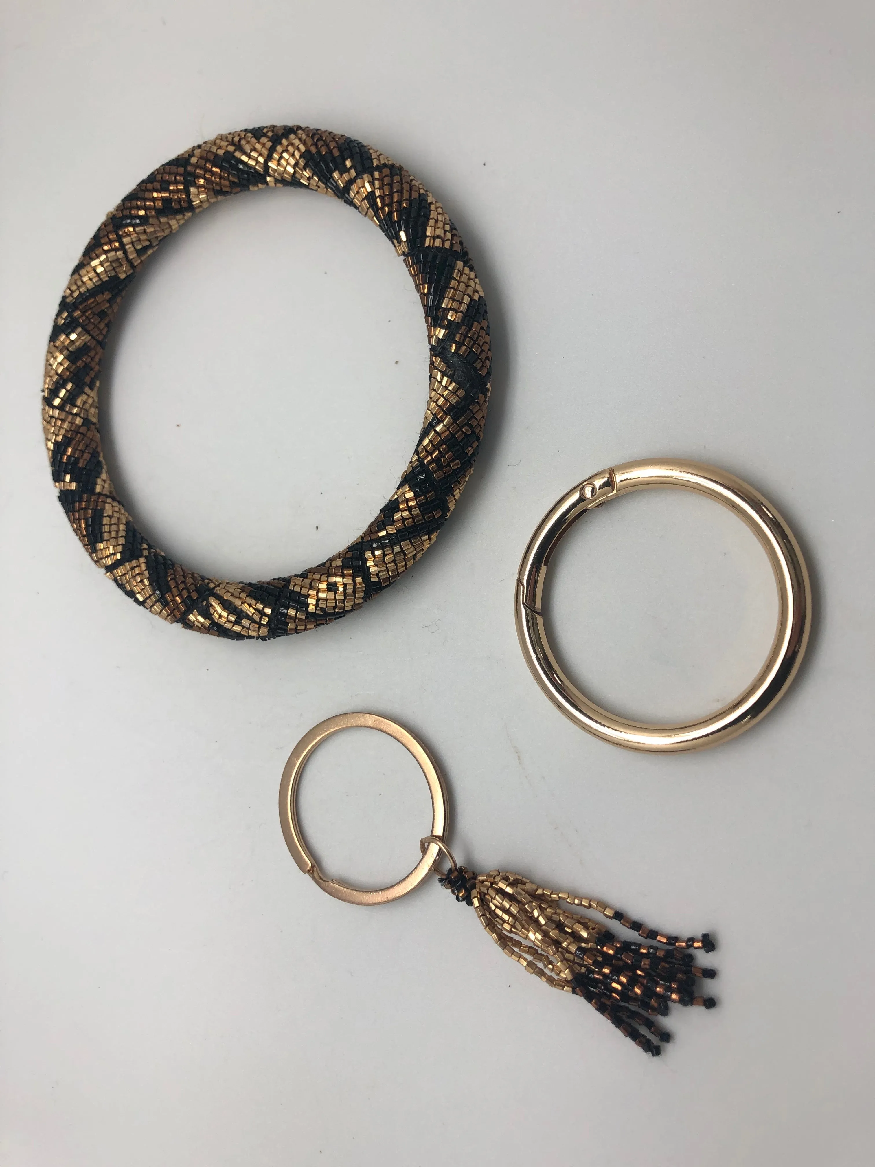Golden Tassel Seed Bead Key Keeper Bracelet - Fair Trade