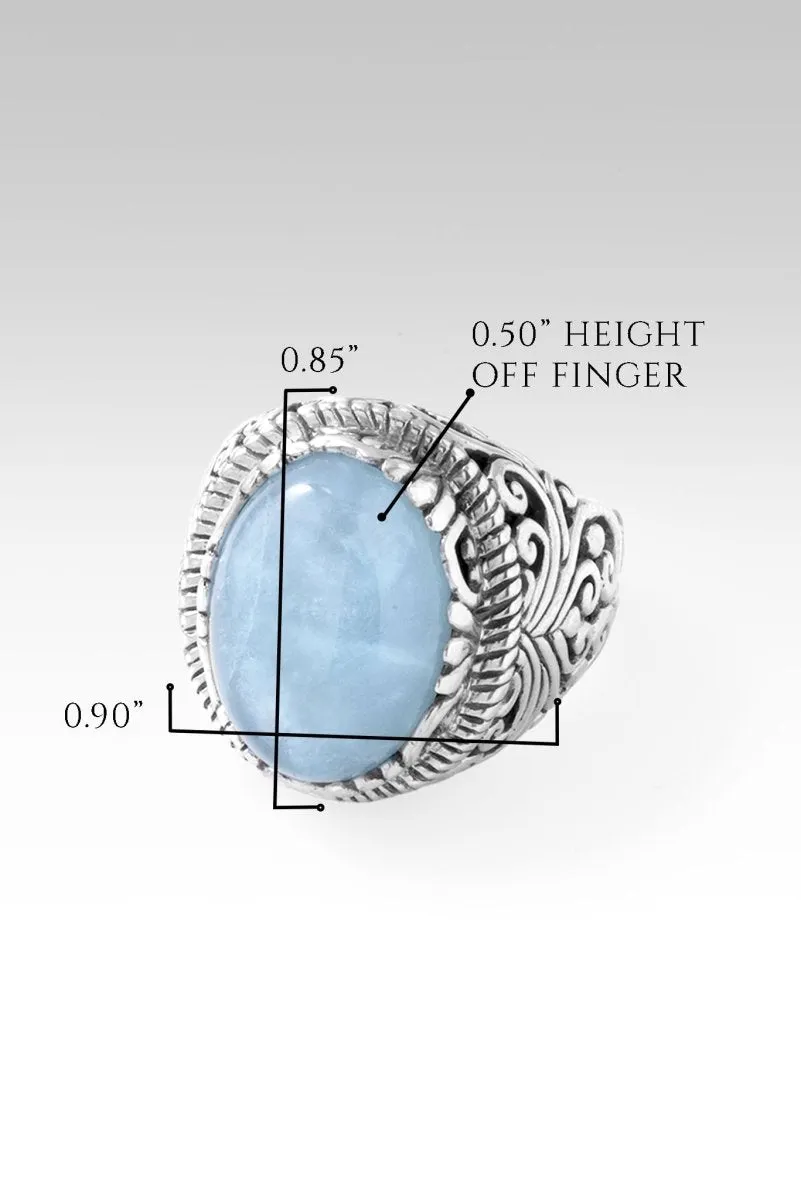 Great is Faithfulness Ring™ in Aquamarine