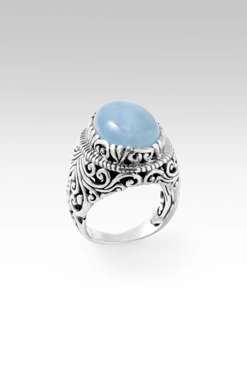 Great is Faithfulness Ring™ in Aquamarine
