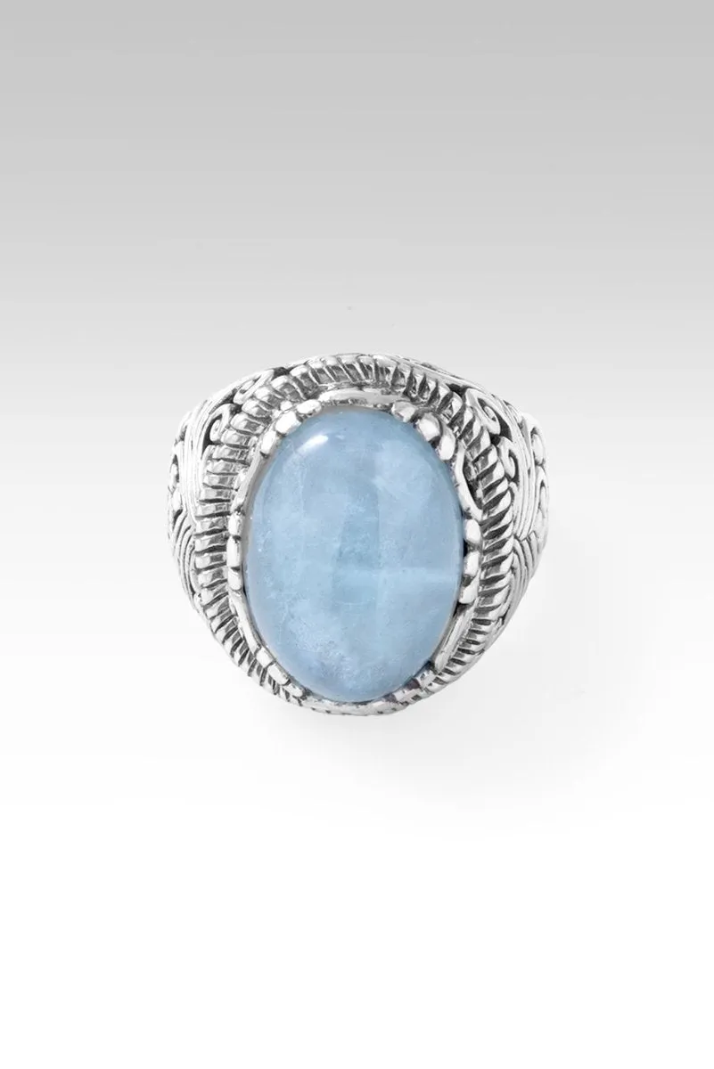 Great is Faithfulness Ring™ in Aquamarine