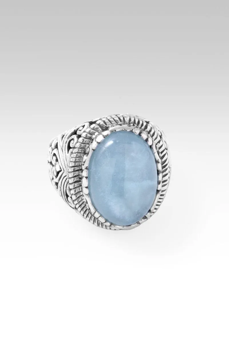 Great is Faithfulness Ring™ in Aquamarine