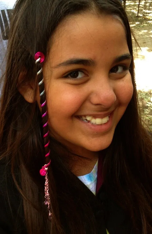 Hair Twister Pink Rainbow - 6" Mini Hair Wrap