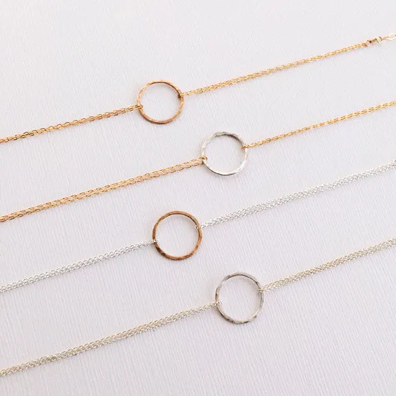 Hammered Circle Bracelet