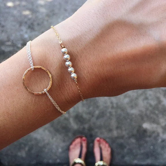 Hammered Circle Bracelet