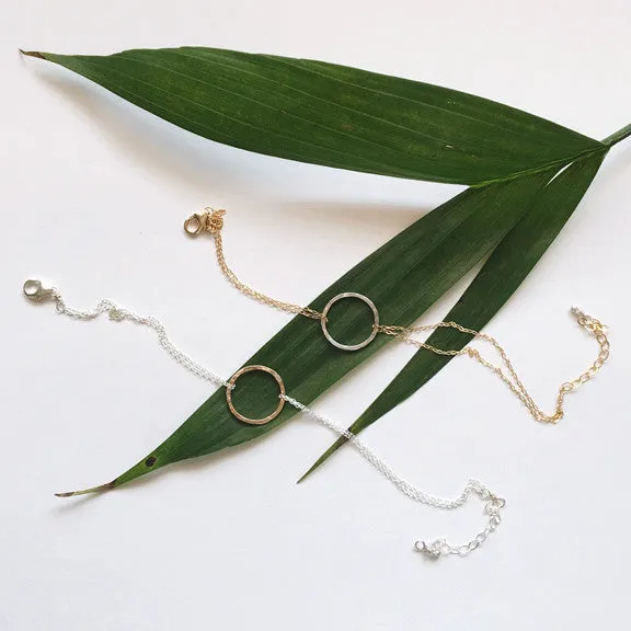 Hammered Circle Bracelet