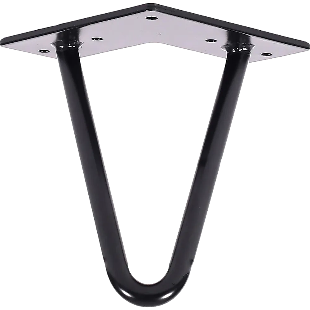 Heavy-Duty Steel Hairpin Table Legs Set of 4, 11cm Black, Della Francesca