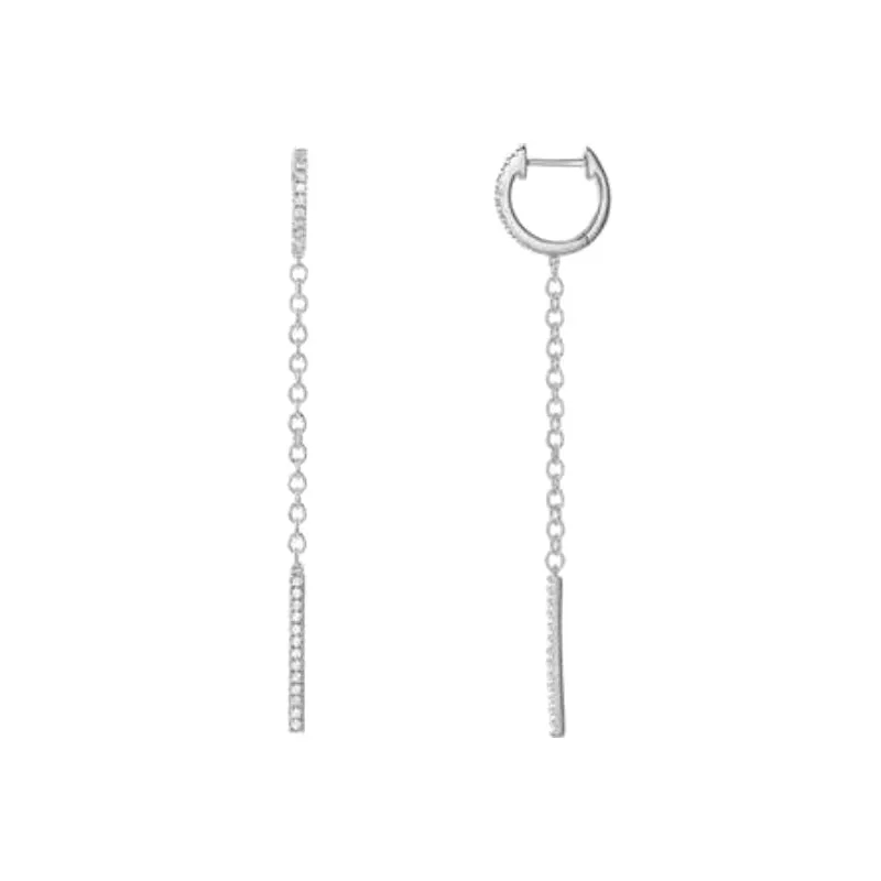 Hinged Gold Hoop Diamond Earrings