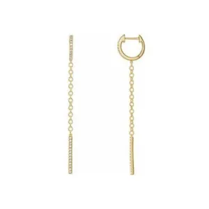 Hinged Gold Hoop Diamond Earrings